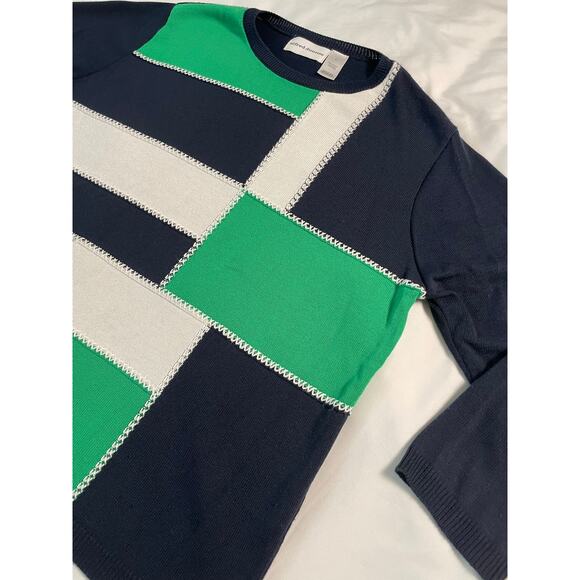 Alfred Dunner patchwork style sweater SZ Large - Picture 2 of 6
